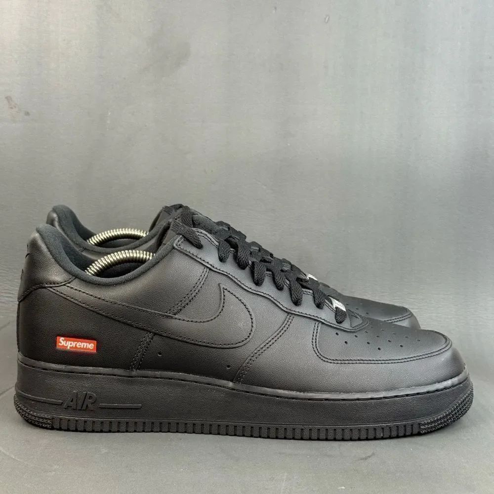 Supreme x Nike Air Force 1 Low 'Box Logo - Black' sneaker shoes men's size 12